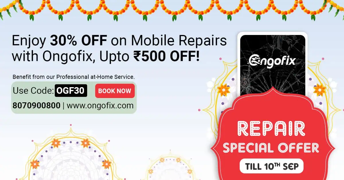 Ongofix Announces Festive Offer: 30% Off on Mobile Repair Services